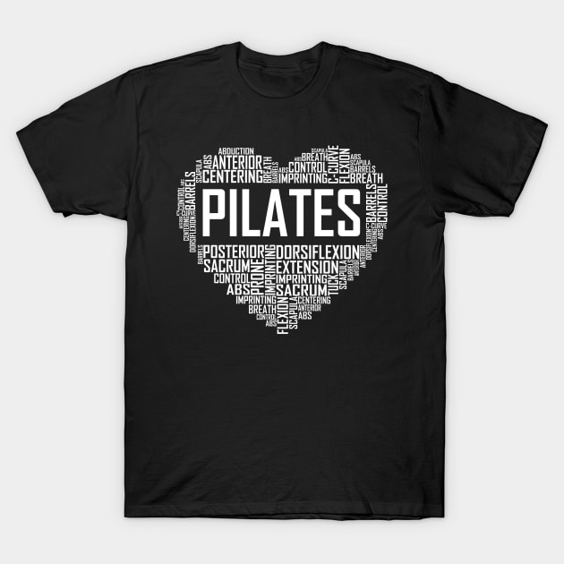 Pilates Heart T-Shirt by LetsBeginDesigns